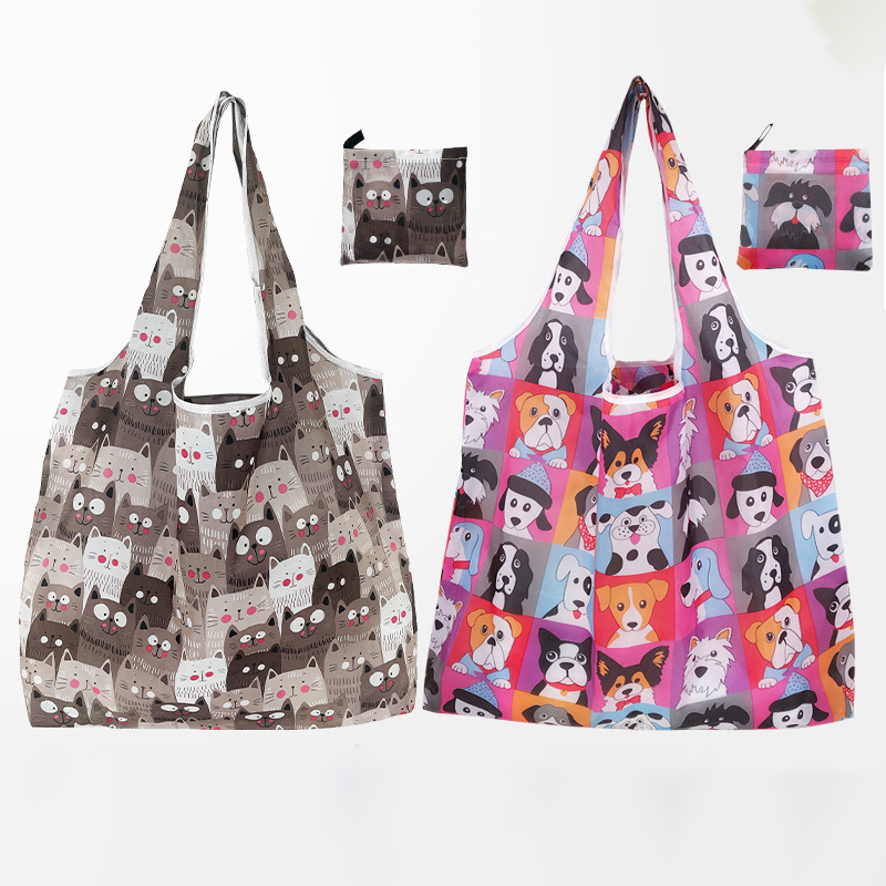 Food Pouch Reusable - Large Portable Shopping Bag Waterproof Folding