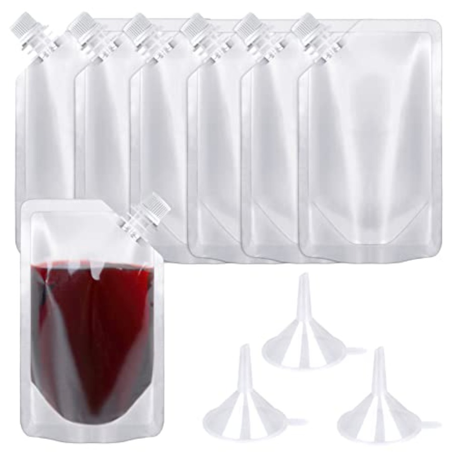 Food Pouch Reusable - 24 Pcs Plastic Flasks, 8 Oz