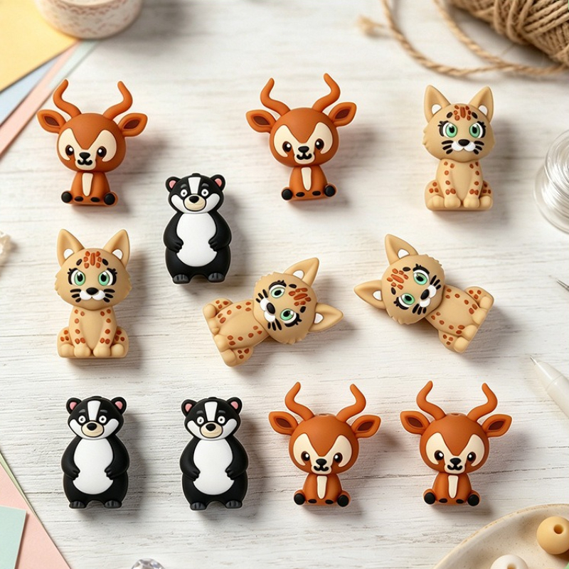 Baby Food Home - 20Pcs New 3D Silicone Beads Food