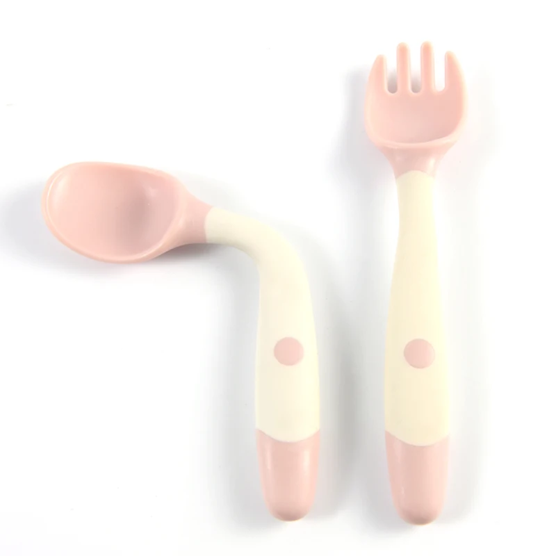 Baby Food Eating - 1 pair Silicone Spoon for Baby