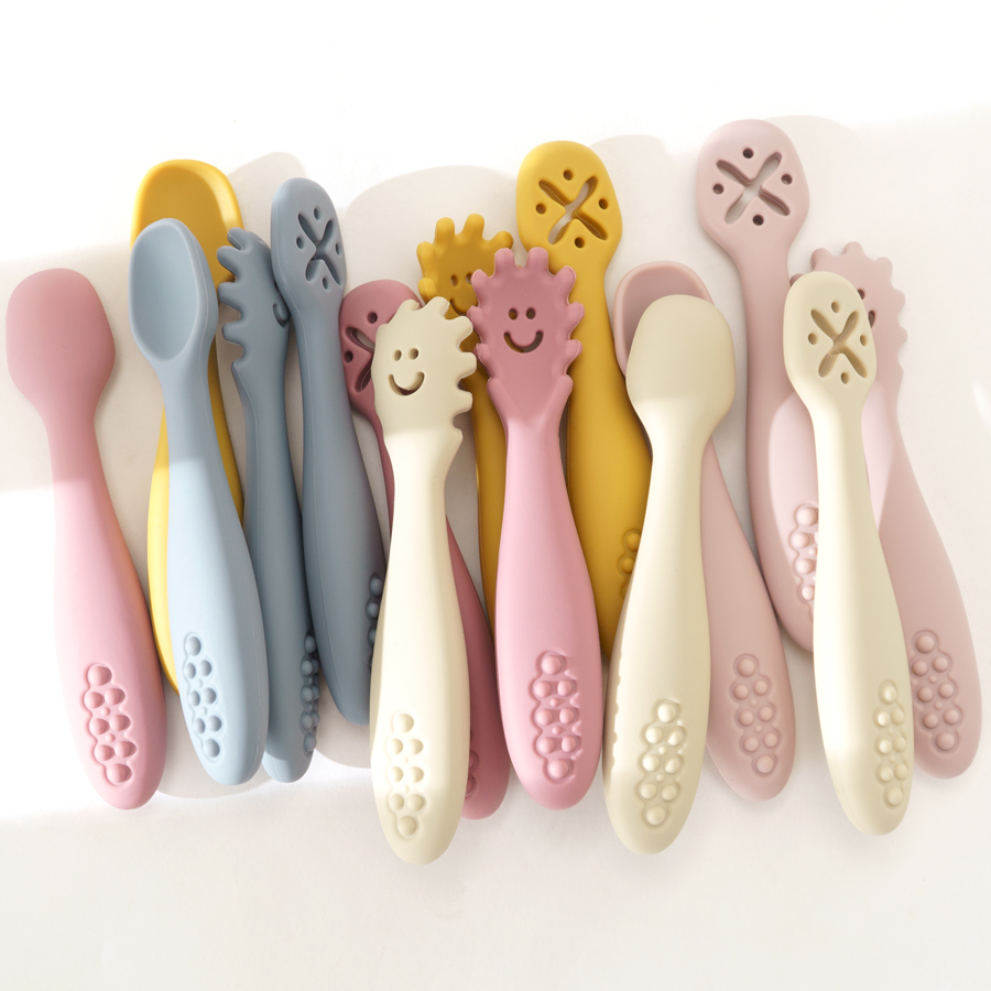 3PCS Silicone Spoon Fork For B - огляд і ціна Baby Food Eating