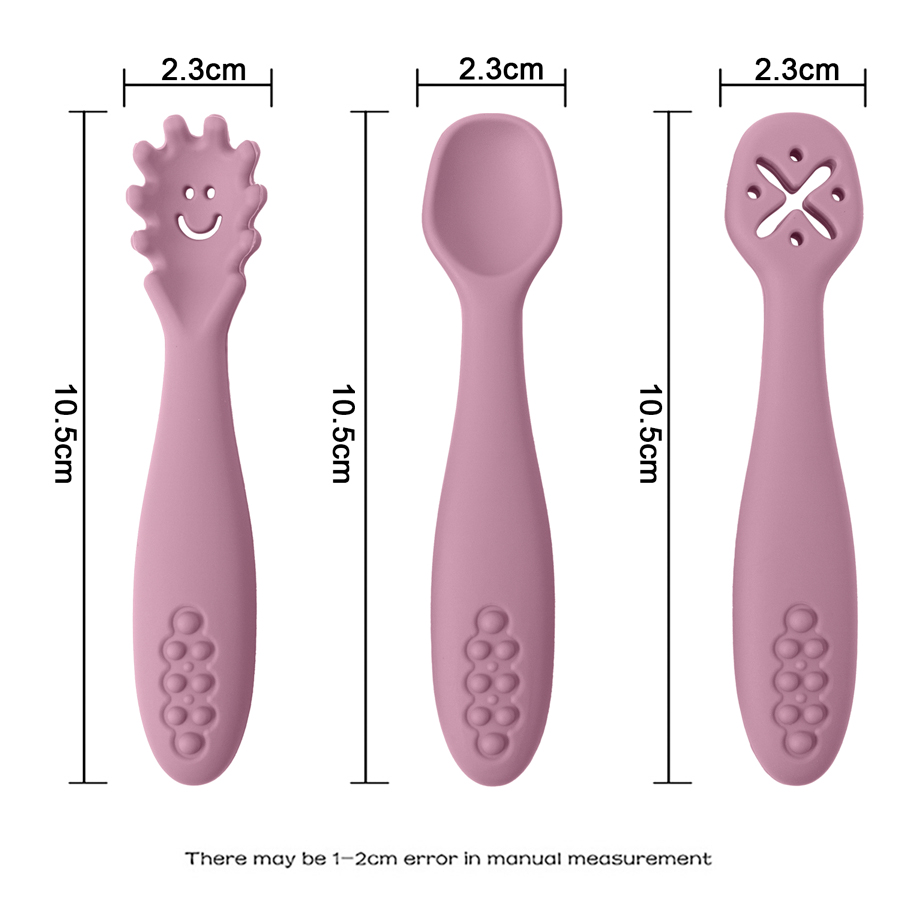 3PCS Silicone Spoon Fork For B - огляд і ціна Baby Food Eating