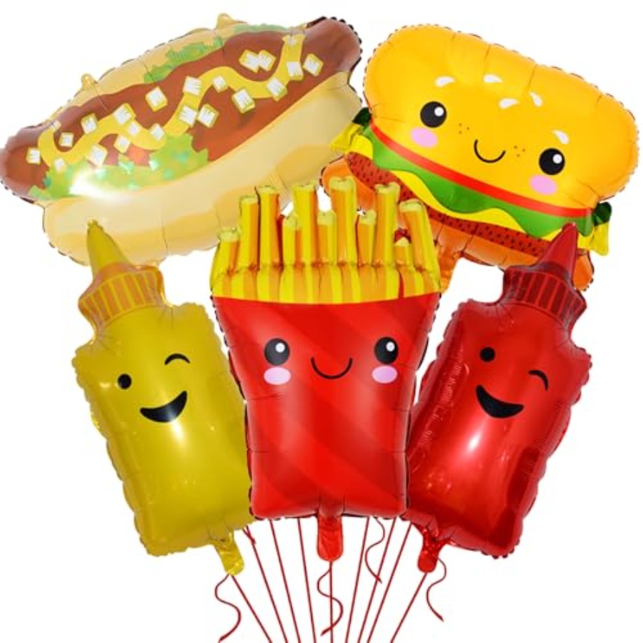 BBQ Party Balloons, 5Pcs Food  - огляд і ціна Baby Food Dogs