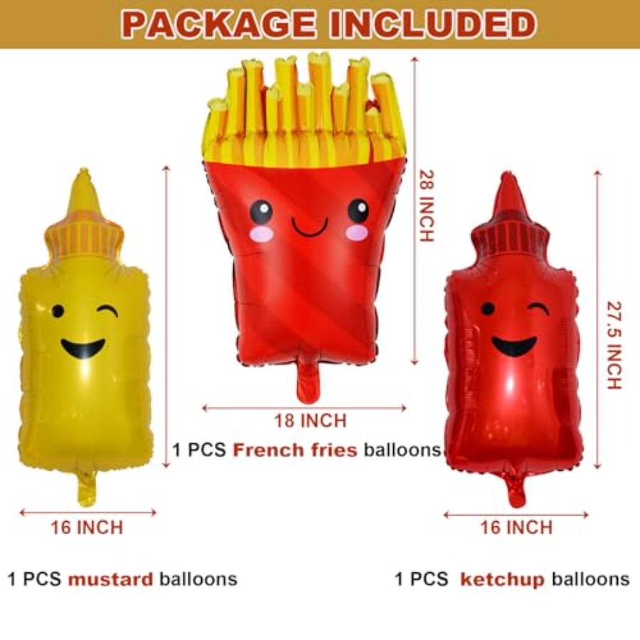 BBQ Party Balloons, 5Pcs Food  - огляд і ціна Baby Food Dogs