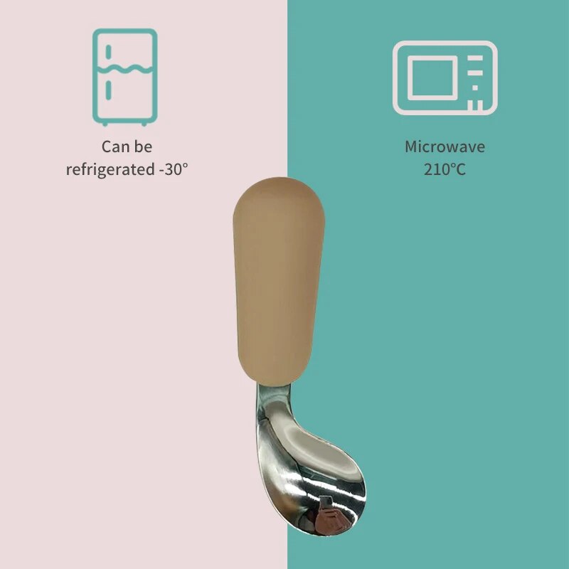 Baby Spoon Fork Set 316 Stainl - огляд і ціна Baby Food Utensil