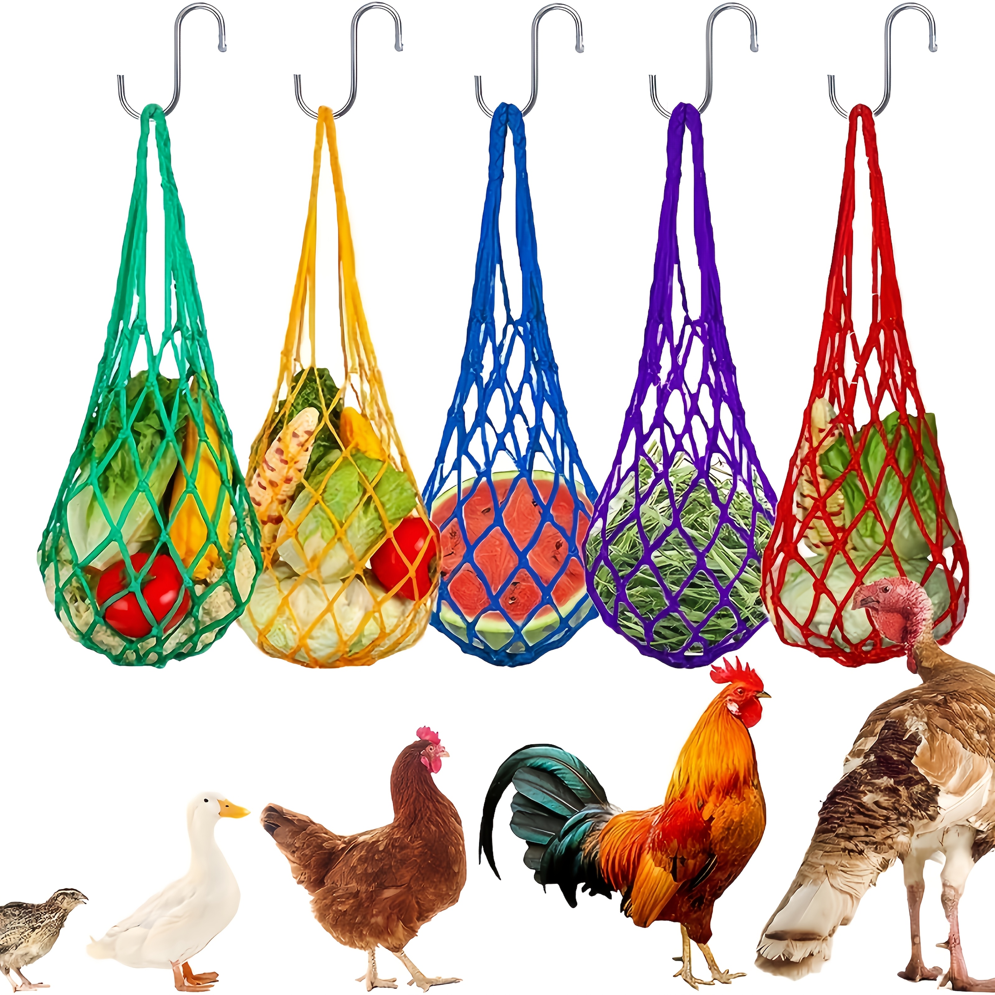 2pcs Practical Chicken Feeder  - огляд і ціна Mesh Feeder Bag