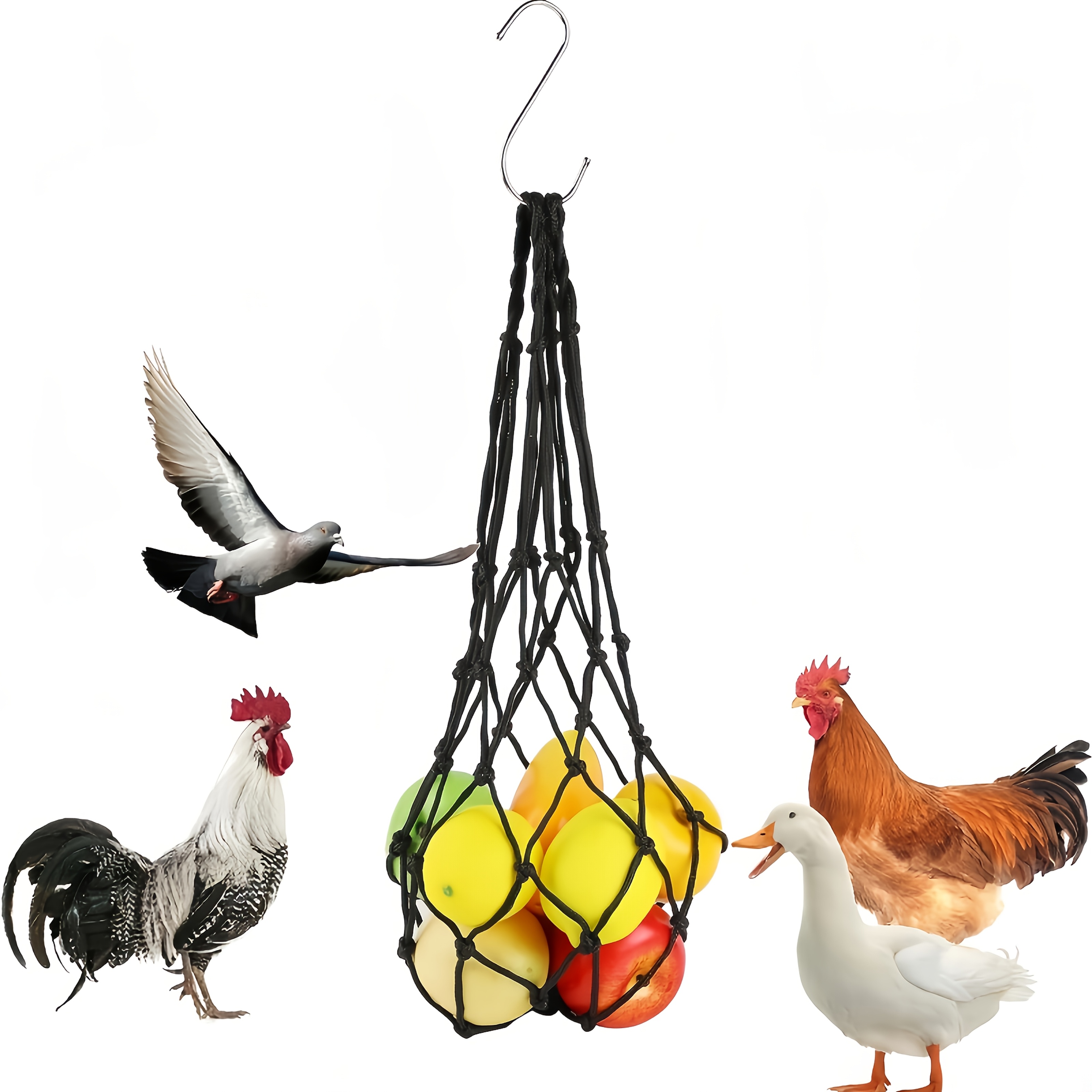 2pcs Practical Chicken Feeder  - огляд і ціна Mesh Feeder Bag