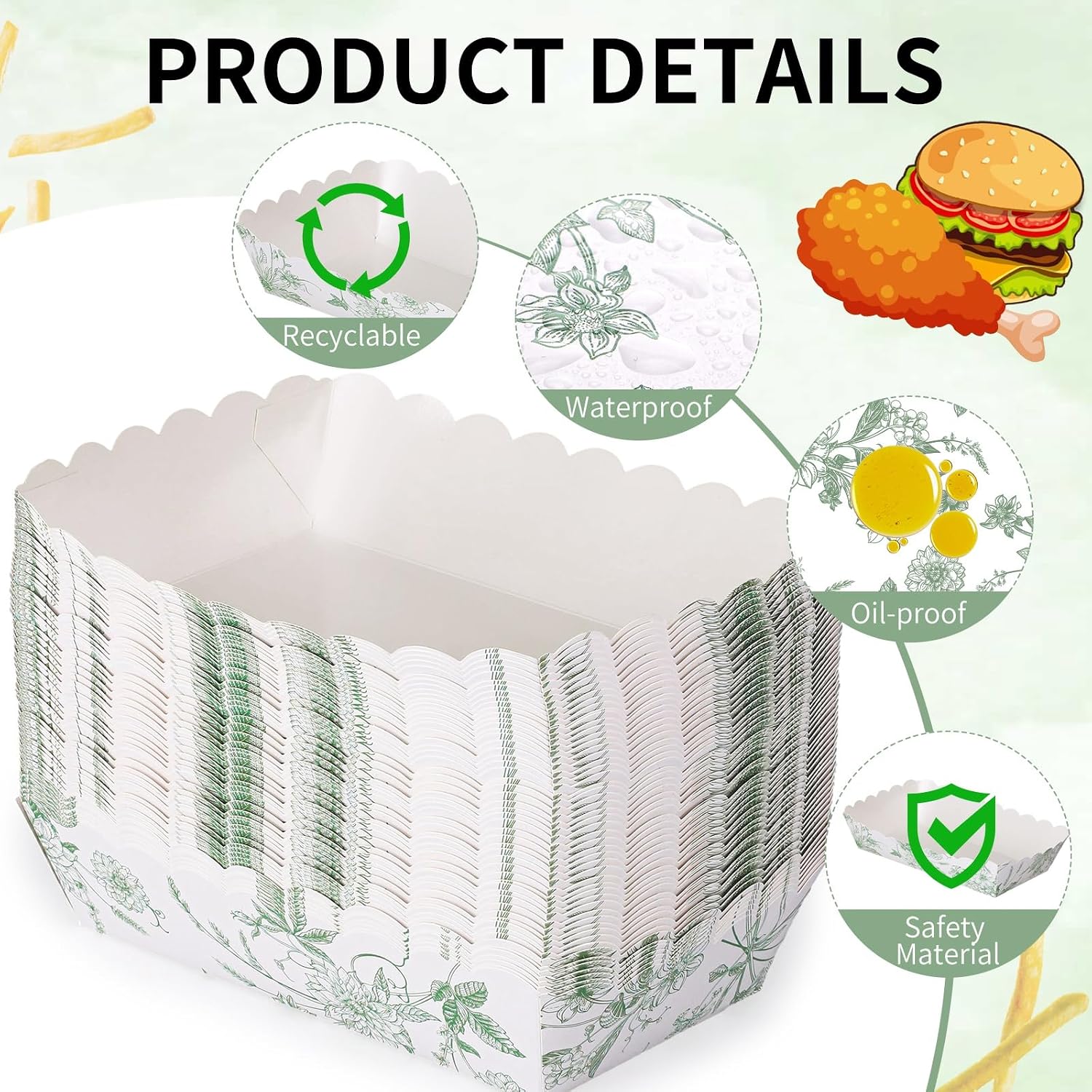 60 Pcs Sage Green Floral Paper - огляд і ціна Baby Food Dogs