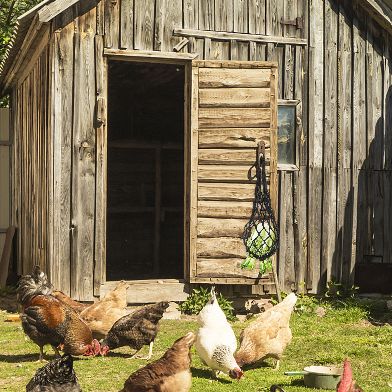 1Pcs Sturdy Poultry Feeding Me - огляд і ціна Mesh Feeder Bag