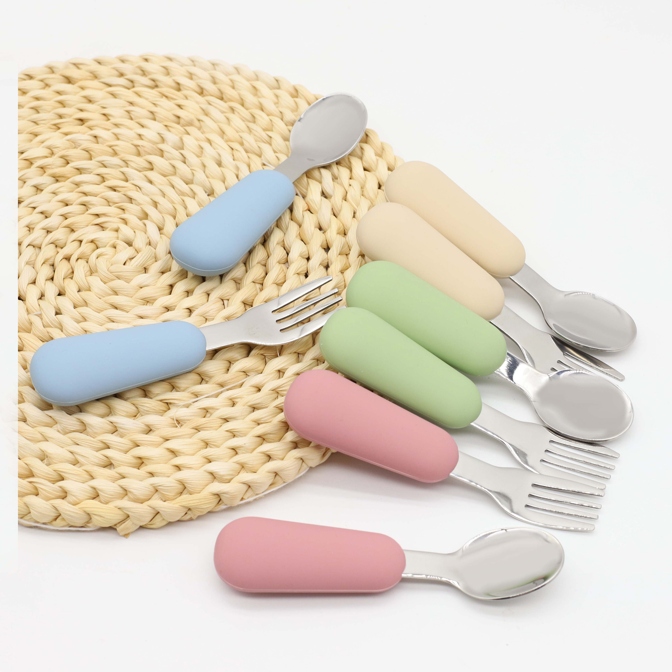Silicone stainless steel spoon - огляд і ціна Baby Food Utensil