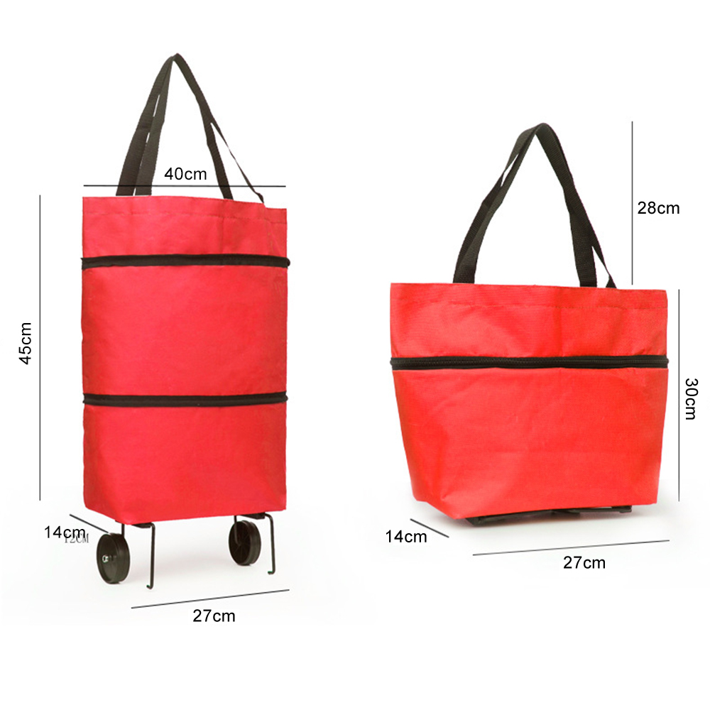 Folding Shopping Pull Cart Tro - огляд і ціна Food Pouch Reusable