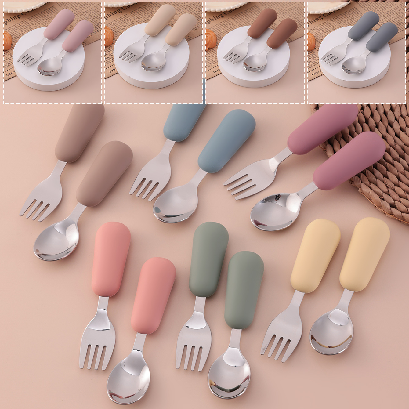 Color Kids 2PCS Stainless Stee - огляд і ціна Baby Food Utensil