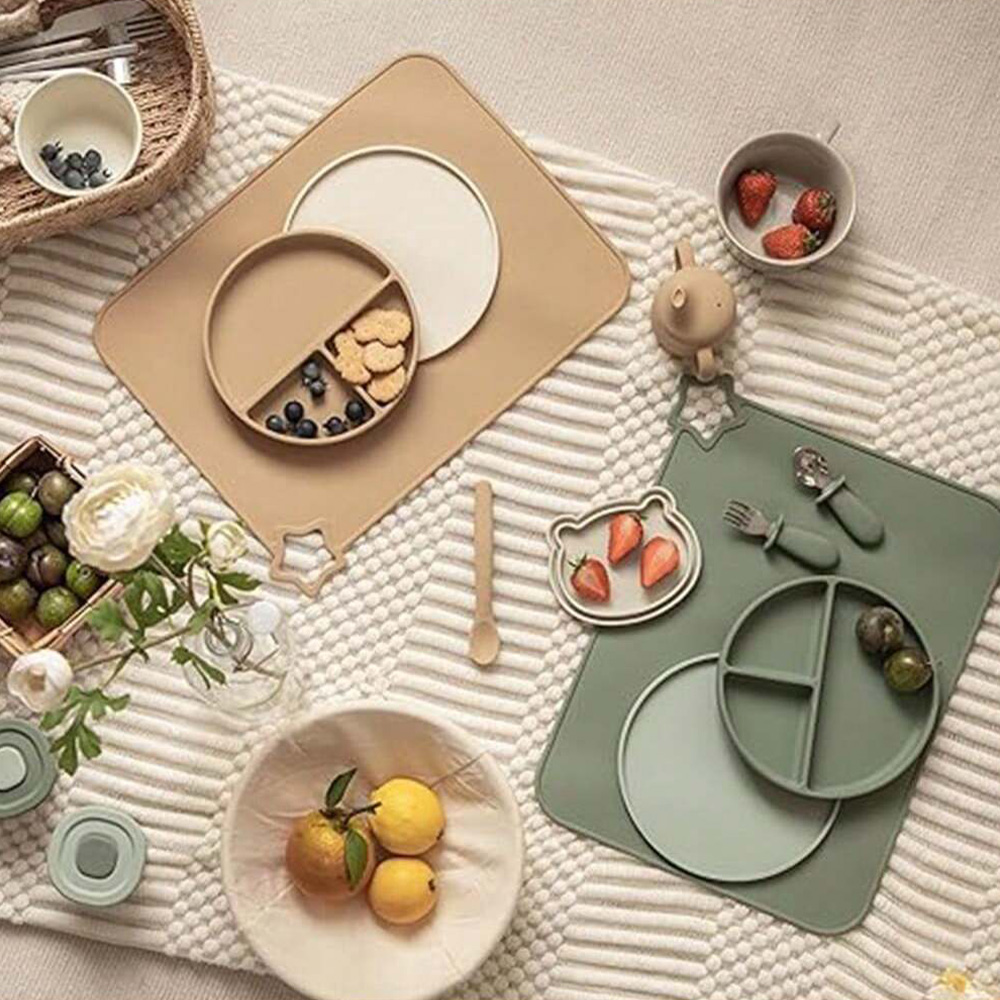 1PCS Simple Silicone Placemat  - огляд і ціна Baby Food Restaurant