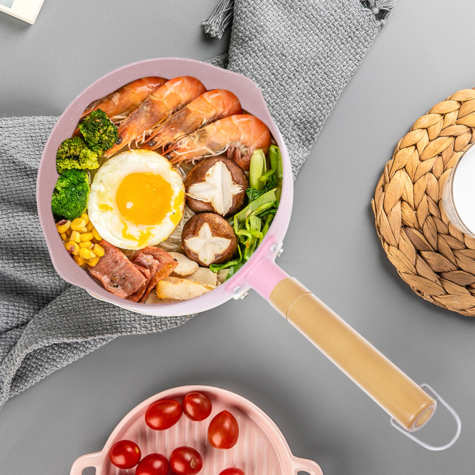 Wooden Handle Aluminium Milk P - огляд і ціна Baby Food Restaurant