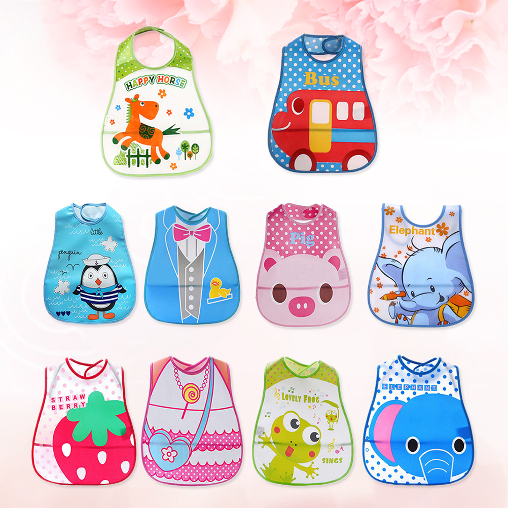10 Pcs Baby Drool Bibs Food Fe - огляд і ціна Baby Food Eating