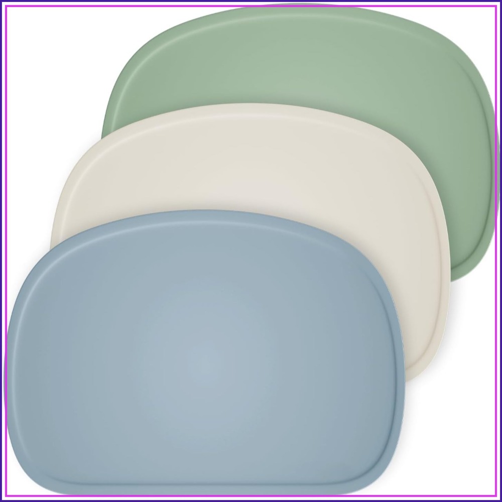 Set of 3 Silicone Placemats wi - огляд і ціна Baby Food Eating