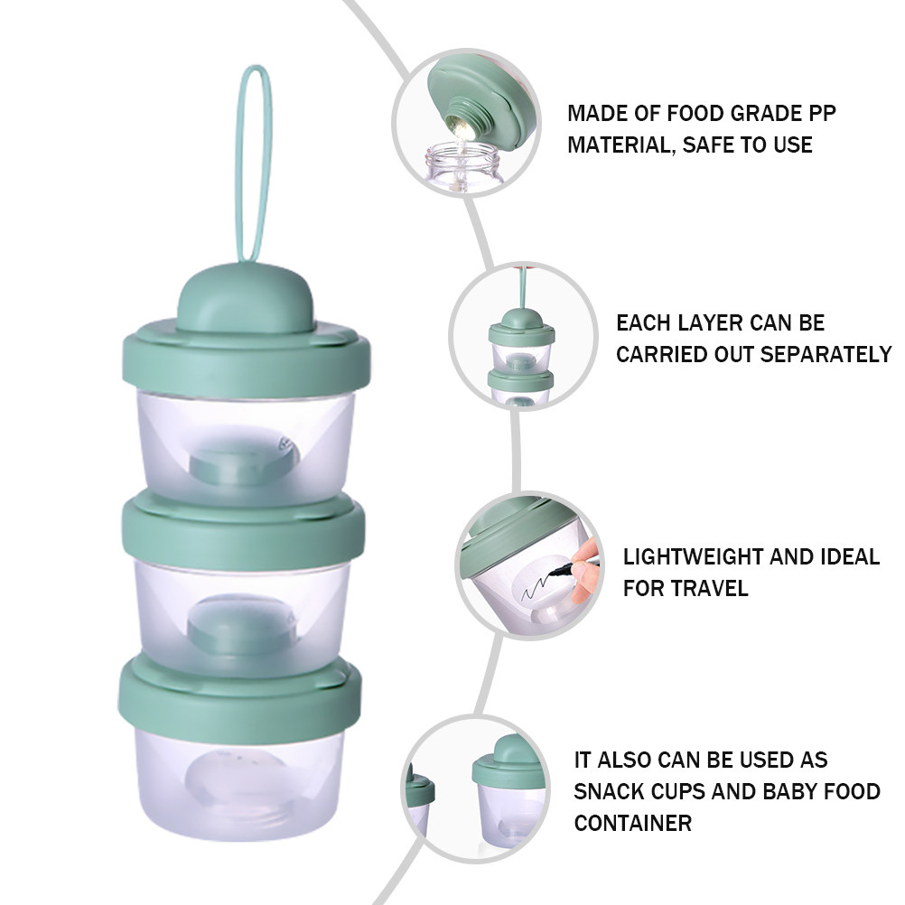 1Set 3 Layers Milk Powder Cont - огляд і ціна Dry Food Baby