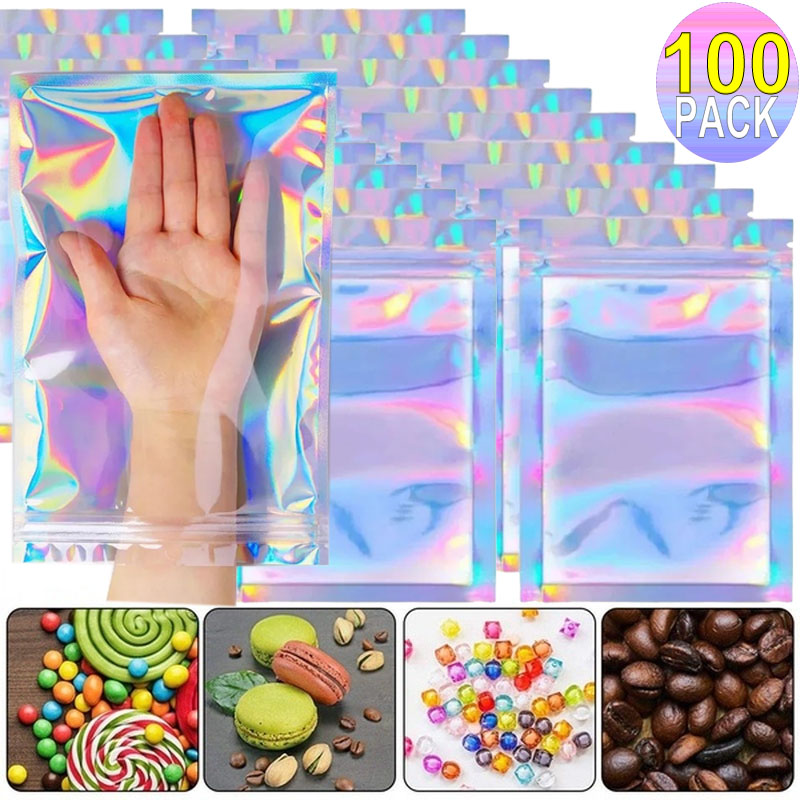 100/10PCS Laser Sealing Bags P - огляд і ціна Food Pouch Reusable