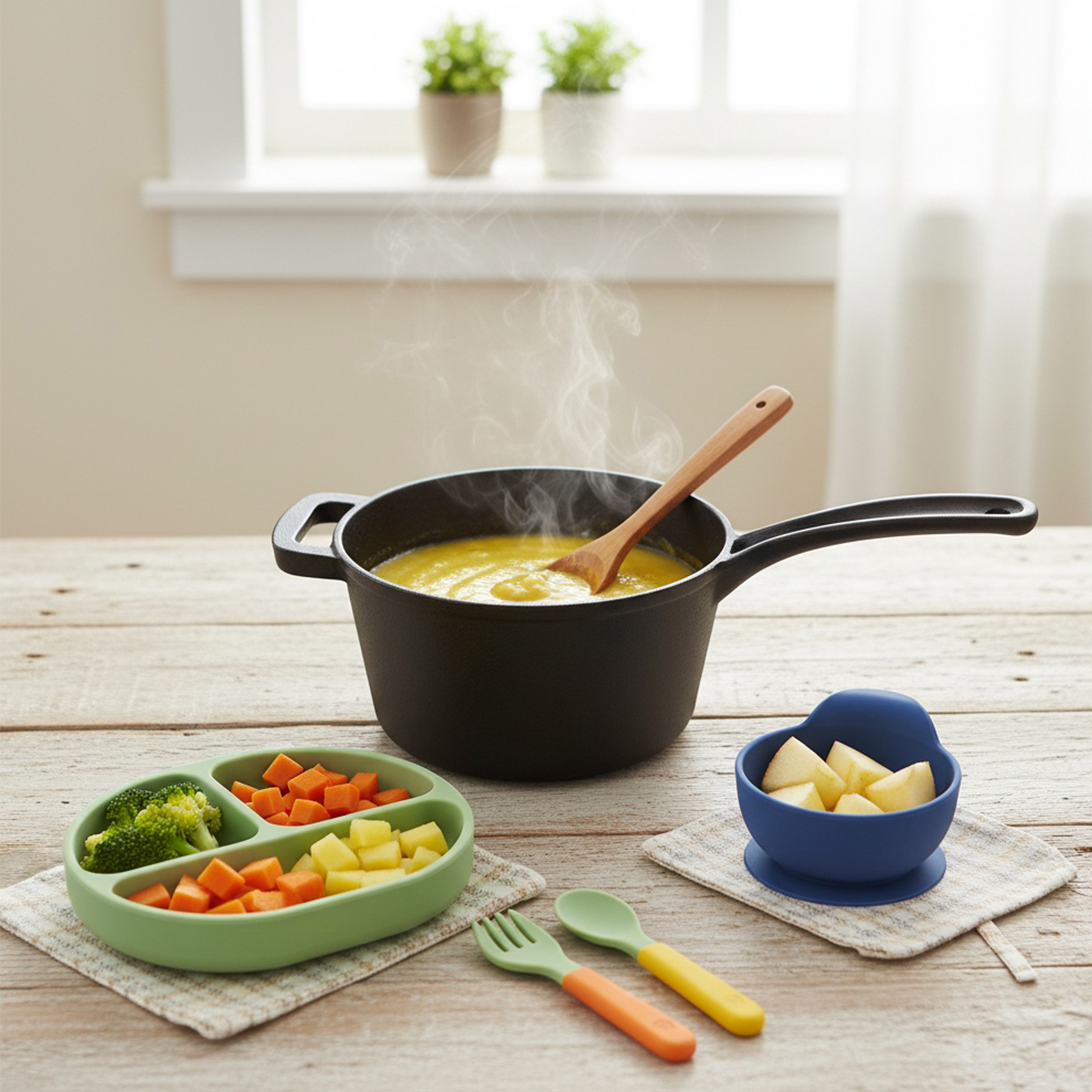 Baby Food Cooking Pot Easy To  - огляд і ціна Baby Food Restaurant