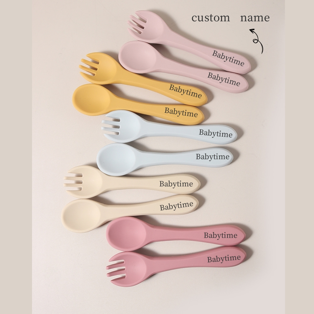 Custom Name 1 Pair Silicone Sp - огляд і ціна Baby Food Utensil