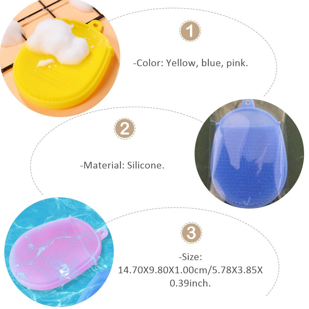 3Pcs Infant Silicone Bath Brus - огляд і ціна Dry Food Baby