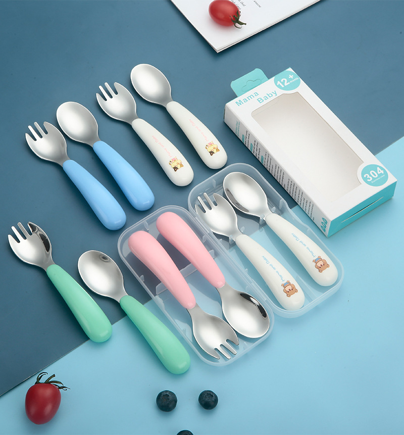 304 Stainless Steel Spoon Fork - огляд і ціна Baby Food Utensil