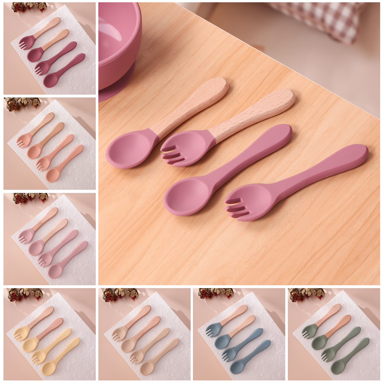 Color Kids 4PCS Silicone Baby  - огляд і ціна Baby Food Utensil