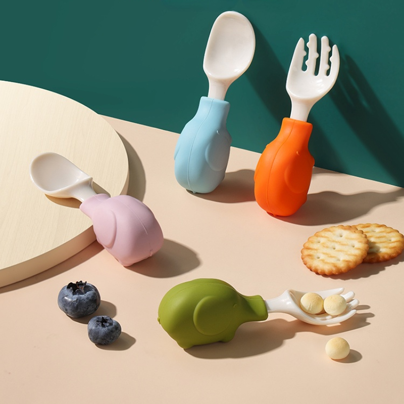 Elephant Baby Utensils Set Foo - огляд і ціна Baby Food Utensil