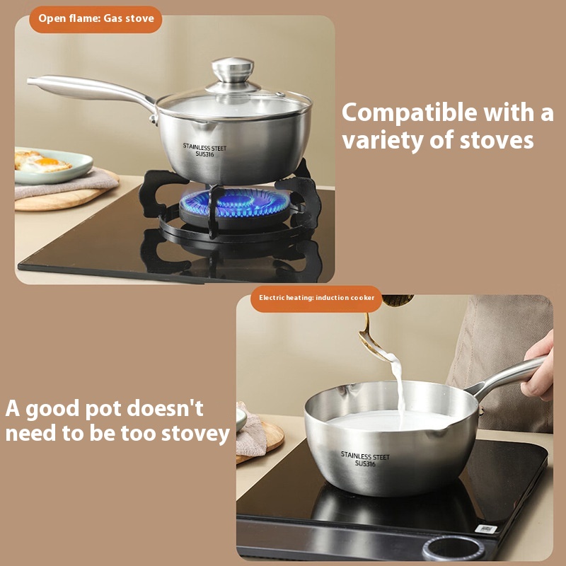 316 stainless steel pot thicke - огляд і ціна Baby Food Home