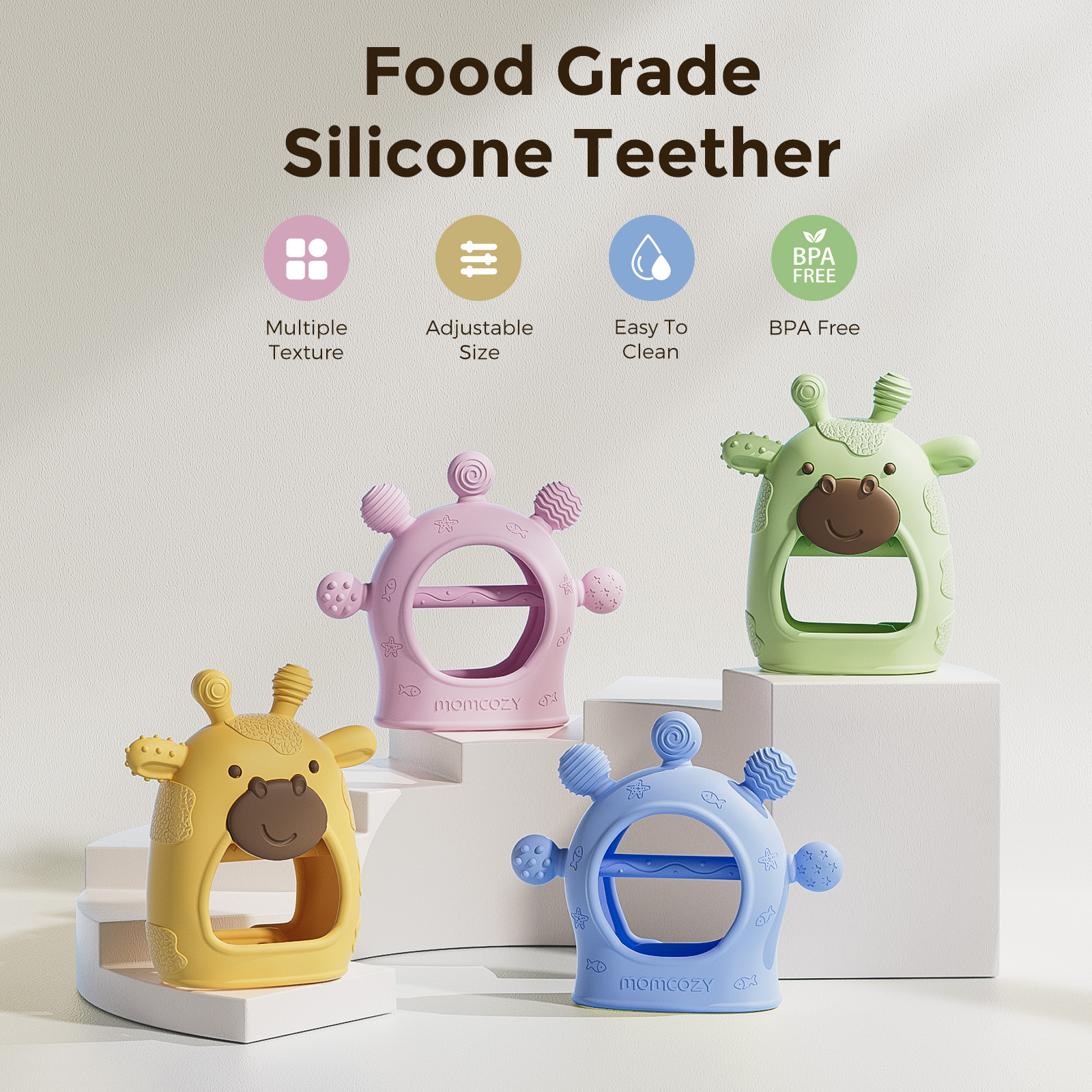 Momcozy Baby Teether Toys, Bab - огляд і ціна Baby Food Essentials