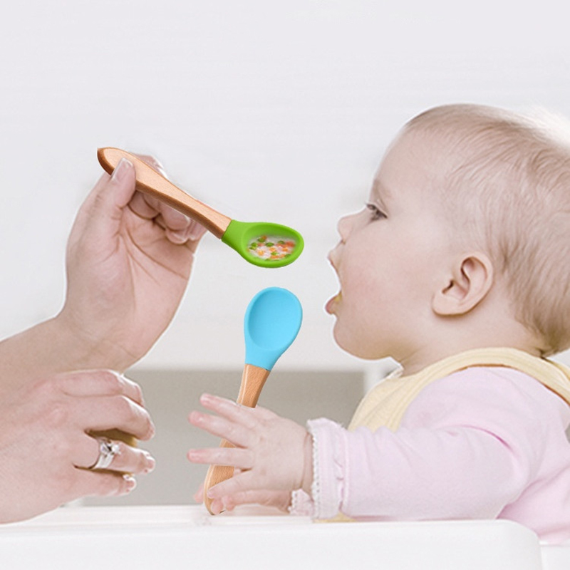 2Pcs/Set Baby Silicone Spoon F - огляд і ціна Baby Food Utensil