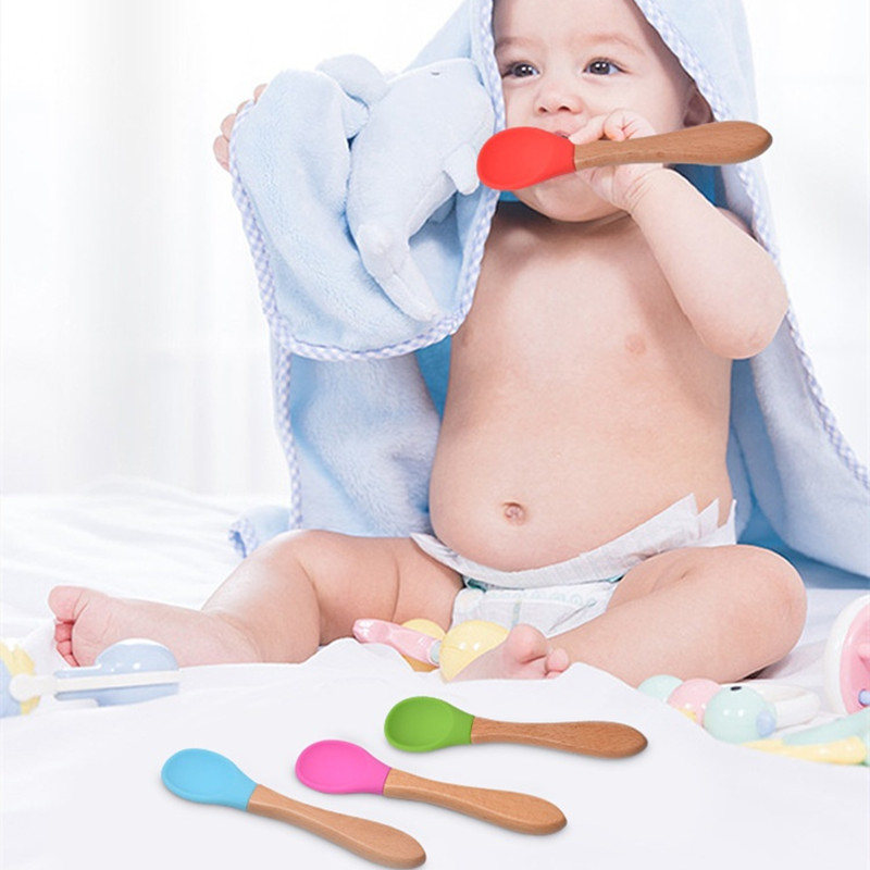 2Pcs/Set Baby Silicone Spoon F - огляд і ціна Baby Food Utensil