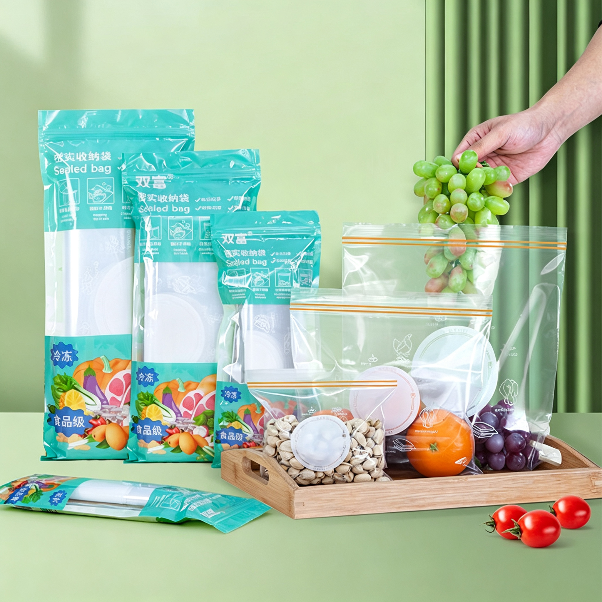Double‑Zipper Sealed Bag, Food - огляд і ціна Food Pouch Reusable